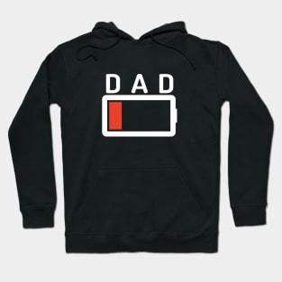 Funny Parenting Dad Low Battery Empty Tired T-shirt Hoodie